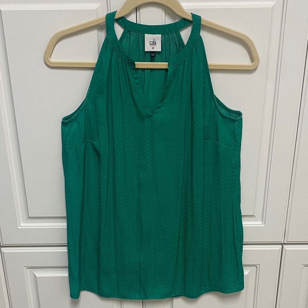 CAbi Emerald Green Halter Blouse